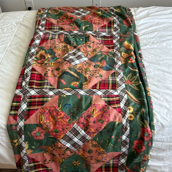 Vintage Bloomingdale’s Cotton Patchwork Bed Cover Blanket Twin size - Picture 3 of 17